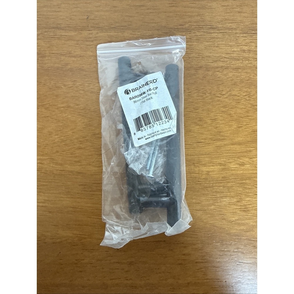 (2) Brainerd Bar 3.75" Center to Center Matte Black Cylindrical Bar Cabinet Pull